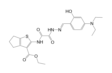 ethyl 2-{[{(2E)-2-[4-(diethylamino)-2-hydroxybenzylidene]hydrazino}(oxo)acetyl]amino}-5,6-dihydro-4H-cyclopenta[b]thiophene-3-carboxylate