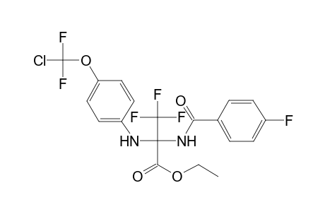 Propanoic acid, 2-(4-chlorodifluoromethoxyphenylamino)-3,3,3-trifluoro-2-(4-fluorobenzoylamino)-, ethyl ester