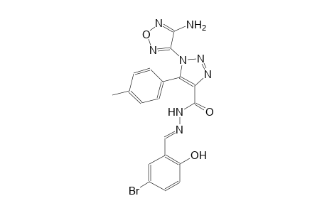 1-(4-amino-1,2,5-oxadiazol-3-yl)-N'-[(E)-(5-bromo-2-hydroxyphenyl)methylidene]-5-(4-methylphenyl)-1H-1,2,3-triazole-4-carbohydrazide