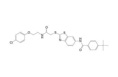 benzamide, N-[2-[[2-[[2-(4-chlorophenoxy)ethyl]amino]-2-oxoethyl]thio]-6-benzothiazolyl]-4-(1,1-dimethylethyl)-