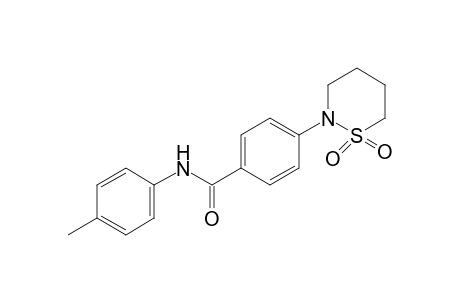 4-(tetrahydro-2H-1,2-thiazine-2-yl)-p-benzotoluidide, S,S-dioxide