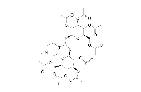 N,N'-BIS-(2,3,4,6-TETRA-O-ACETYL-BETA-D-GLUCOPYRANOSYL)-(1-METHYL-PIPERAZINE)-4-CARBOXIMIDAMIDE