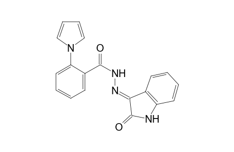 Benzoic acid, 2-(pyrrol-1-yl)-, (2-oxo-1,2-dihydroindol-3-ylidene)hydrazide