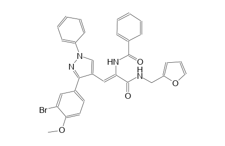N-((Z)-2-[3-(3-bromo-4-methoxyphenyl)-1-phenyl-1H-pyrazol-4-yl]-1-{[(2-furylmethyl)amino]carbonyl}ethenyl)benzamide