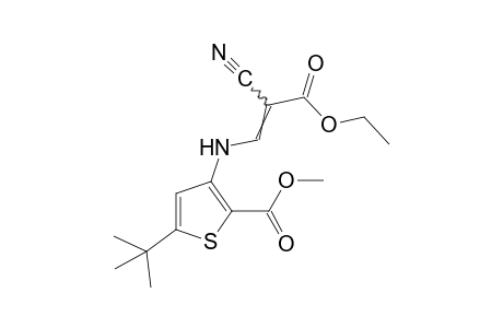 5-tert-butyl-3-[(2-carboxy-2-cyanovinyl)amino]-2-thiophenecarboxylic acid, 3-ethyl 2-methyl ester