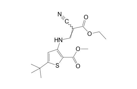 5-Tert-butyl-3-[(2-carboxy-2-cyanovinyl)amino]-2-thiophenecarboxylic acid, 3-ethyl 2-methyl ester