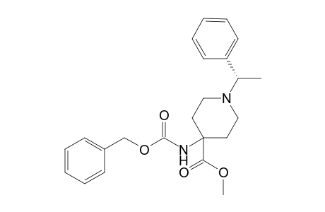 1-[(1S)-1-phenylethyl]-4-(phenylmethoxycarbonylamino)-4-piperidinecarboxylic acid methyl ester