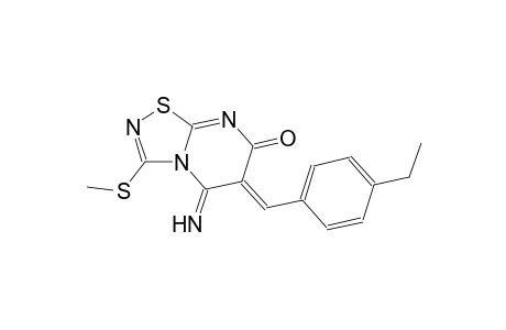 (6Z)-6-(4-ethylbenzylidene)-5-imino-3-(methylsulfanyl)-5,6-dihydro-7H-[1,2,4]thiadiazolo[4,5-a]pyrimidin-7-one