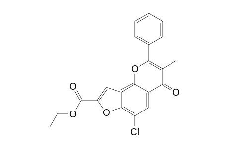 ETHYL-6-CHLORO-3-METHYL-2-PHENYL-FURO-[2,3-H]-CHROMONE-8-CARBOXYLATE