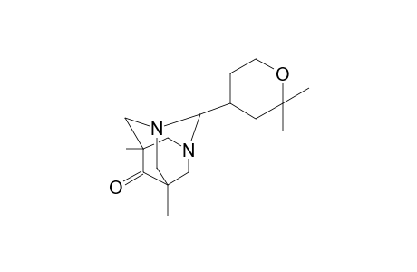 2-(2,2-dimethyltetrahydro-2H-pyran-4-yl)-5,7-dimethyl-1,3-diazatricyclo[3.3.1.1~3,7~]decan-6-one