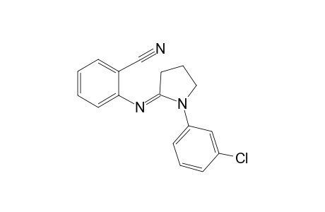 2-([(2E)-1-(3-Chlorophenyl)pyrrolidinylidene]amino)benzonitrile