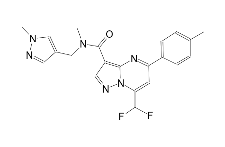 7-(difluoromethyl)-N-methyl-5-(4-methylphenyl)-N-[(1-methyl-1H-pyrazol-4-yl)methyl]pyrazolo[1,5-a]pyrimidine-3-carboxamide