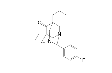 Tricyclo[3.3.1.1(3,7)]decan-6-one, 2-(4-fluorophenyl)-5,7-dipropyl-1,3-diaza-