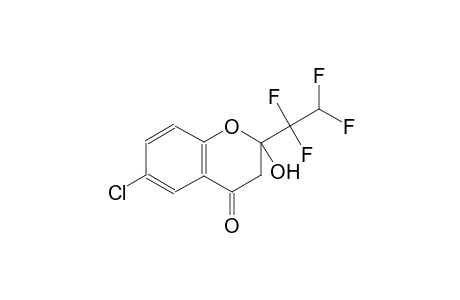 4H-1-benzopyran-4-one, 6-chloro-2,3-dihydro-2-hydroxy-2-(1,1,2,2-tetrafluoroethyl)-