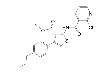 methyl 2-{[(2-chloro-3-pyridinyl)carbonyl]amino}-4-(4-propylphenyl)-3-thiophenecarboxylate