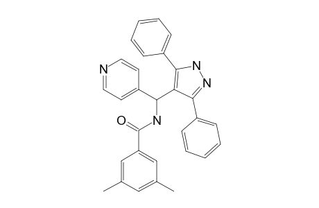 N-[[3,5-di(phenyl)-1H-pyrazol-4-yl]-pyridin-4-ylmethyl]-3,5-dimethylbenzamide