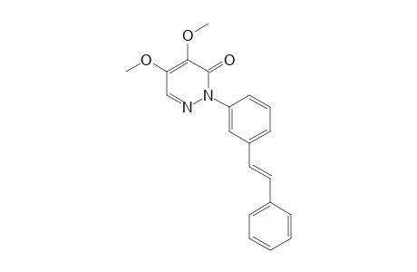 3(2H)-Pyridazinone, 4,5-dimethoxy-2-[3-(2-phenylethenyl)phenyl]-, (E)-