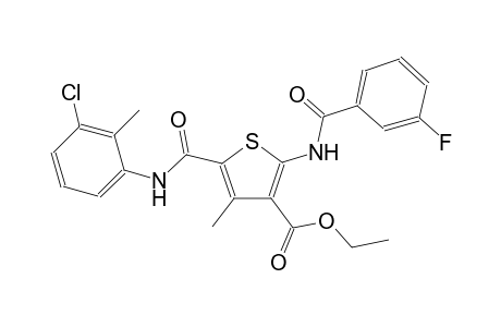 3-thiophenecarboxylic acid, 5-[[(3-chloro-2-methylphenyl)amino]carbonyl]-2-[(3-fluorobenzoyl)amino]-4-methyl-, ethyl ester