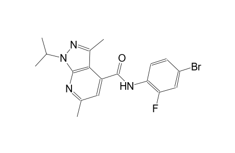 N-(4-bromo-2-fluorophenyl)-1-isopropyl-3,6-dimethyl-1H-pyrazolo[3,4-b]pyridine-4-carboxamide