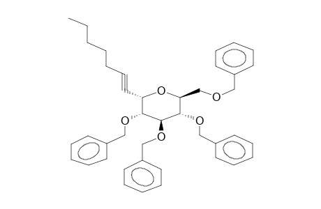 ALPHA-1,5-ANHYDRO-1-C-(1-HEPTYNYL)-2,3,4,6-TETRA-O-BENZYL-D-GLUCITOL