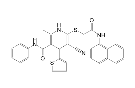 3-pyridinecarboxamide, 5-cyano-1,4-dihydro-2-methyl-6-[[2-(1-naphthalenylamino)-2-oxoethyl]thio]-N-phenyl-4-(2-thienyl)-