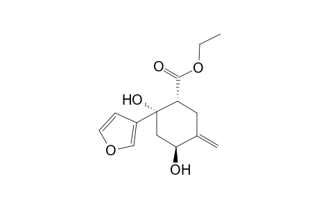 (1R,2S,4S)-2-Furan-3-yl-2,4-dihydroxy-5-methylene-cyclohexanecarboxylic acid ethyl ester