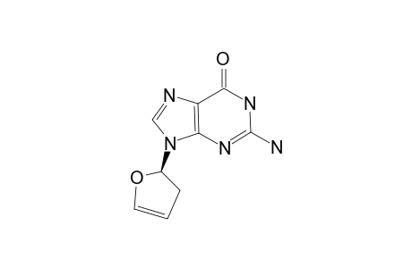 9-(2,3-DIDEOXY-3,4-DIDEHYDRO-BETA-D-ERYTHRO-PENTOFURANOSYL)-GUANINE