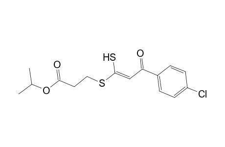 Propanoic acid, 3-[[3-(4-chlorophenyl)-3-hydroxy-1-thioxo-2-propenyl]thio]-, 1-methylethyl ester