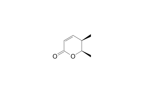 2H-Pyran-2-one, 5,6-dihydro-5,6-dimethyl-, cis-