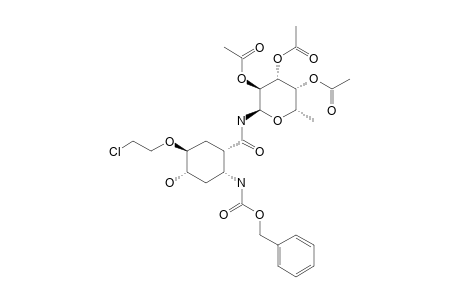 N-[(1R,2S,4R,5R)-2-(BENZYLOXYCARBONYLAMINO)-4-HYDROXY-5-(2-CHLOROETHOXY)-CYCLOHEXANE]-2,3,4-TRI-O-ACETYL-ALPHA-L-FUCOPYRANOSYLAMINE