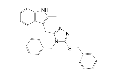 3-{[4-benzyl-5-(benzylsulfanyl)-4H-1,2,4-triazol-3-yl]methyl}-2-methyl-1H-indole