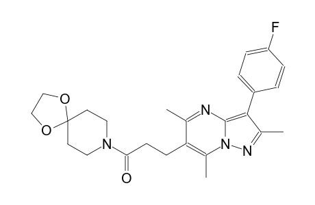1,4-dioxa-8-azaspiro[4.5]decane, 8-[3-[3-(4-fluorophenyl)-2,5,7-trimethylpyrazolo[1,5-a]pyrimidin-6-yl]-1-oxopropyl]-
