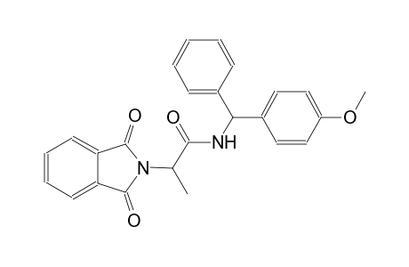 2-(1,3-dioxo-1,3-dihydro-2H-isoindol-2-yl)-N-[(4-methoxyphenyl)(phenyl)methyl]propanamide