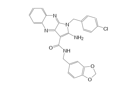 2-amino-N-(1,3-benzodioxol-5-ylmethyl)-1-(4-chlorobenzyl)-1H-pyrrolo[2,3-b]quinoxaline-3-carboxamide