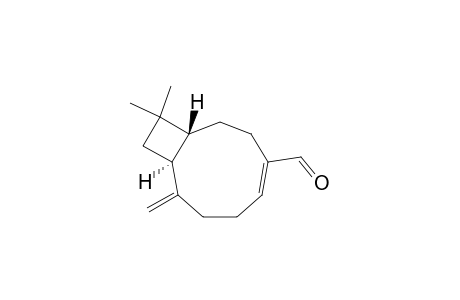 Bicyclo[7.2.0]undec-4-ene-4-carboxaldehyde, 11,11-dimethyl-8-methylene-, [1R-(1R*,4E,9S*)]-