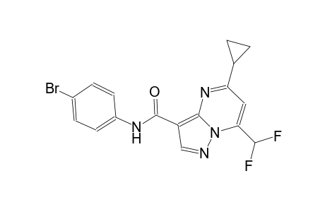 N-(4-bromophenyl)-5-cyclopropyl-7-(difluoromethyl)pyrazolo[1,5-a]pyrimidine-3-carboxamide