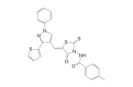 benzamide, 4-methyl-N-[(5Z)-4-oxo-5-[[1-phenyl-3-(2-thienyl)-1H-pyrazol-4-yl]methylene]-2-thioxothiazolidinyl]-