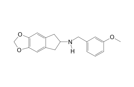 N-(3-Methoxybenzyl)-6,7-dihydro-2H,5H-indeno[5,6-d][1,3]dioxol-6-amine