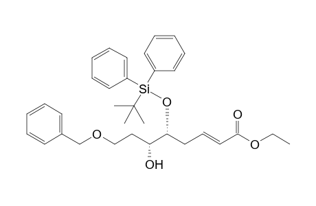 (E,5R,6R)-5-[tert-butyl(diphenyl)silyl]oxy-6-hydroxy-8-phenylmethoxy-2-octenoic acid ethyl ester