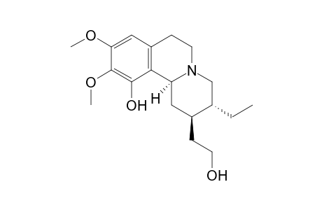 (+/-)-2-(3alpha-ethyl-11-hydroxy-9,10-dimethoxy-1,3,4,6,7,11balpha-hexahydro-2H-benzo[a]quinolizin-2-beta-yl)ethanol