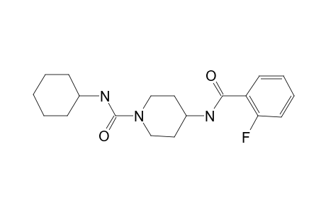 4-(2-Fluorobenzoylamino)piperidine-1-carboxylic acid, cyclohexylamide