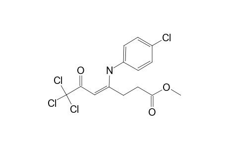 METHYL-7,7,7-TRICHLORO-4-[(4'-CHLOROPHENYL)-AMINO]-6-OXO-4-HEPTENOATE