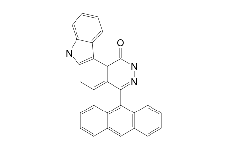 6-ANTHRACEN-9-YL-5-ETHYLIDENE-4-(1H-INDOL-3-YL)-4,5-DIHYDRO-2H-PYRIDAZIN-3-ONE