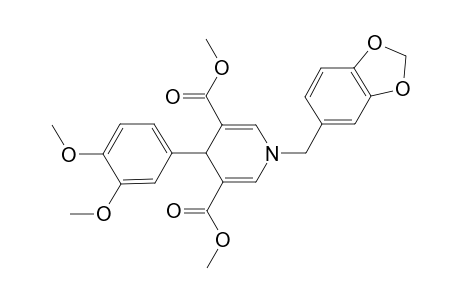 1-(1,3-benzodioxol-5-ylmethyl)-4-(3,4-dimethoxyphenyl)-4H-pyridine-3,5-dicarboxylic acid dimethyl ester