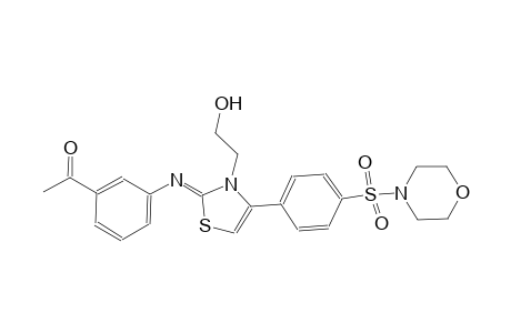1-{3-[((2Z)-3-(2-hydroxyethyl)-4-[4-(4-morpholinylsulfonyl)phenyl]-1,3-thiazol-2(3H)-ylidene)amino]phenyl}ethanone