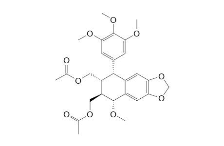 [(5R,6R,7R,8R)-6-(acetyloxymethyl)-5-methoxy-8-(3,4,5-trimethoxyphenyl)-5,6,7,8-tetrahydrobenzo[f][1,3]benzodioxol-7-yl]methyl acetate