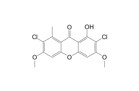 9H-Xanthen-9-one, 2,7-dichloro-1-hydroxy-3,6-dimethoxy-8-methyl-
