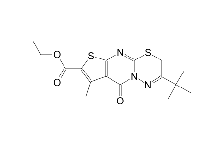 ethyl 2-tert-butyl-8-methyl-9-oxo-3H,9H-thieno[2',3':4,5]pyrimido[2,1-b][1,3,4]thiadiazine-7-carboxylate