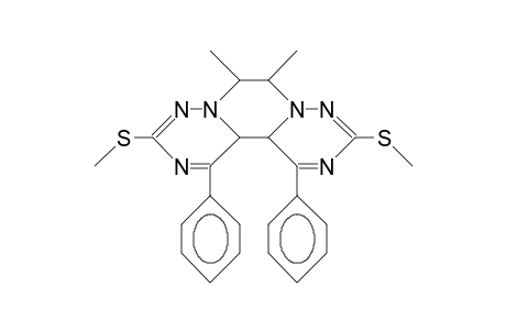 9,10-Dimethyl-2,7-bis(methylthio)-4,5-diphenyl-4a,4b,9,10-tetrahydro-1,3,6,8,8a,10a-hexaaza-phenanthrene