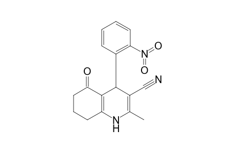 2-Methyl-4-(2-nitrophenyl)-5-oxidanylidene-4,6,7,8-tetrahydro-1H-quinoline-3-carbonitrile